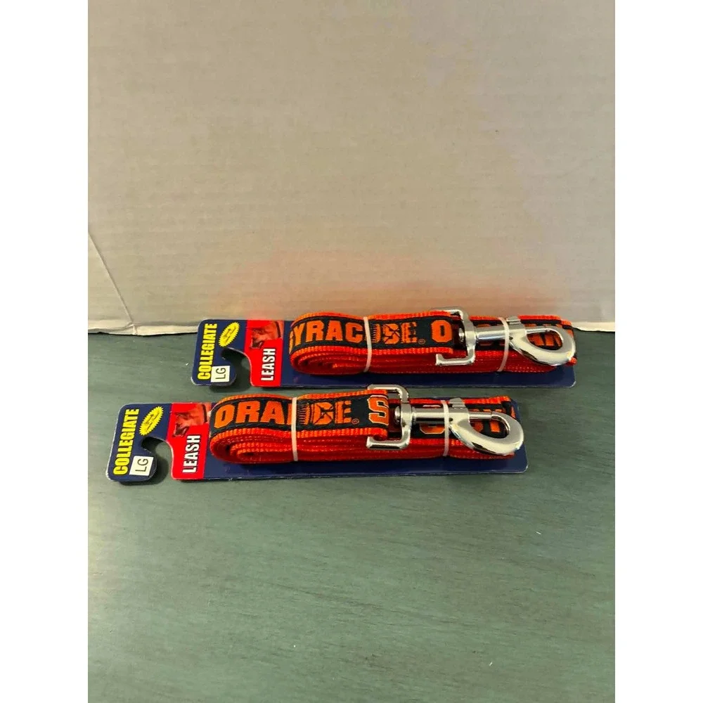 Pets First Syracuse Orange Pet Leash Set 2 Large Orange NEW NCAA Collegiate